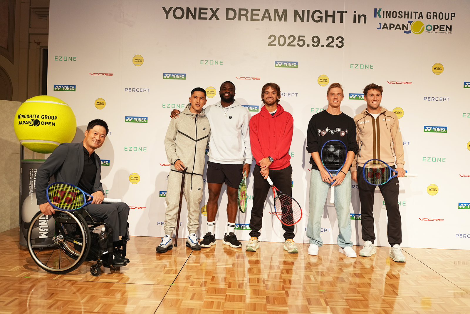 国枝 慎吾,小田凱人,フランシス・ティアフォー,Tomas Machac,デニス・シャポバロフ,カスパー・ルード