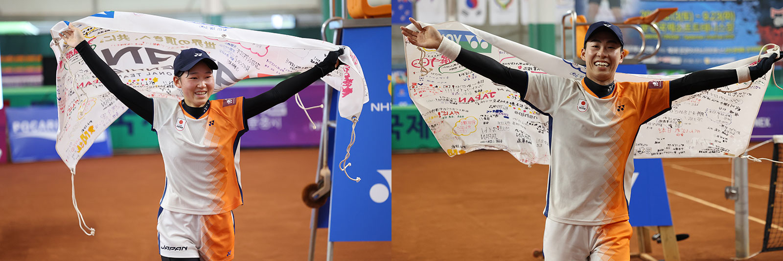 天間麗奈選手、上松俊貴選手