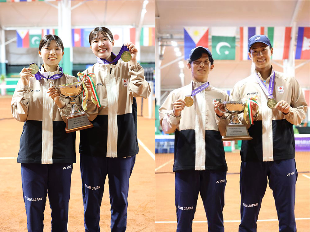 前田梨緒、中谷さくらペア 内本隆文、上松俊貴ペア